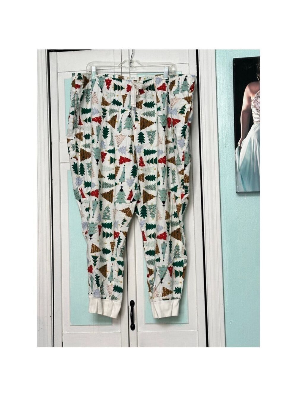 old Navy Christmas Tree Flannel pajama bottom Pants XXL